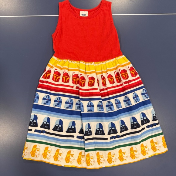 Size 110 Hanna Andersson Disney Star Wars Rainbow Icon Dress - Picture 1 of 7
